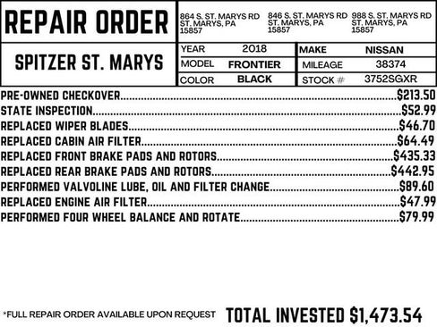 Used 2018 Nissan Frontier SV image 2