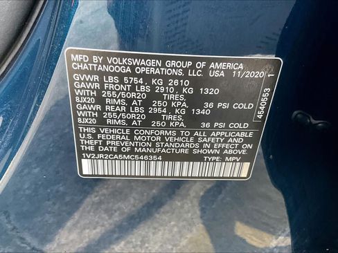 Used 2021 Volkswagen Atlas SE w/ Panoramic Sunroof Package FWD image 35