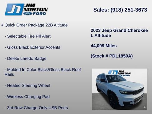 Used 2023 Jeep Grand Cherokee L Laredo AWD/4WD image 11