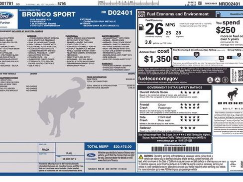 Used 2022 Ford Bronco Sport Big Bend image 34