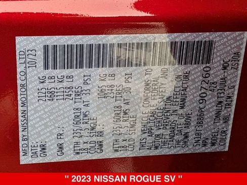Certified 2023 Nissan Rogue SV AWD/4WD image 41