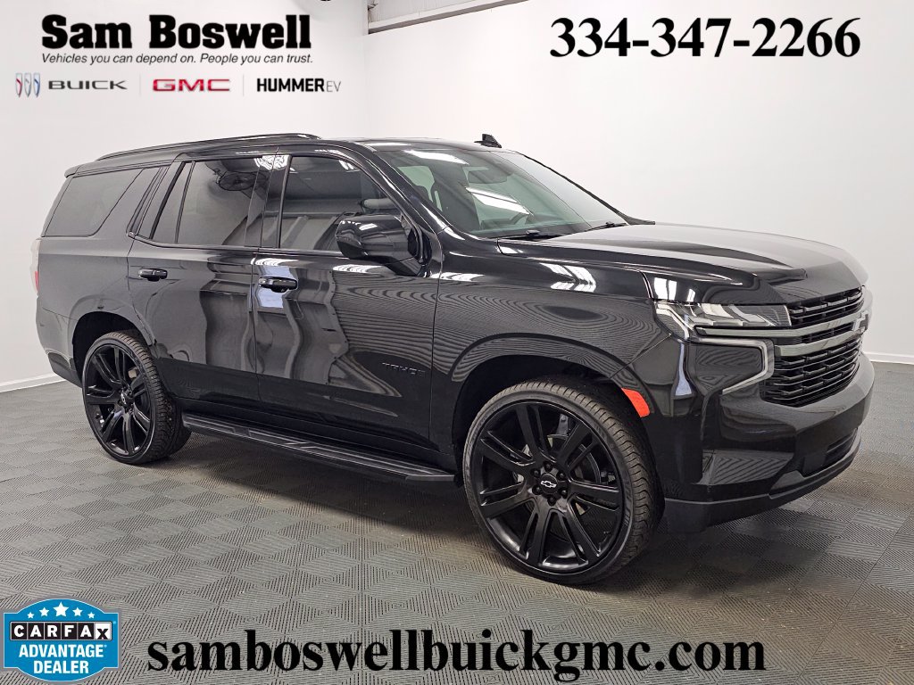Used 2021 Chevrolet Tahoe RST w/ Rear Media and Nav Package RWD image 1