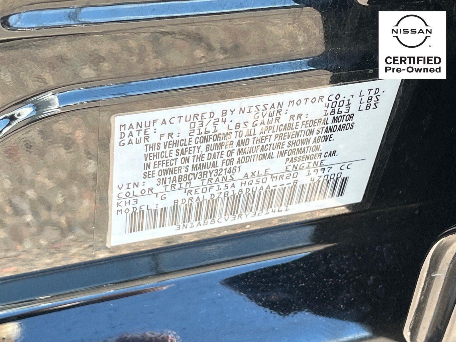 Certified 2024 Nissan Sentra SV w/ All-Weather Package FWD image 29