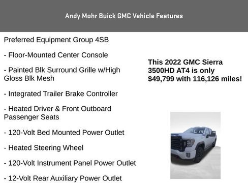 Used 2022 GMC Sierra 3500 AT4 w/ Gooseneck/5TH Wheel Package image 12