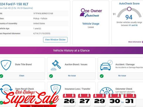 Used 2024 Ford F150 XLT w/ FX4 Off-Road Package image 4