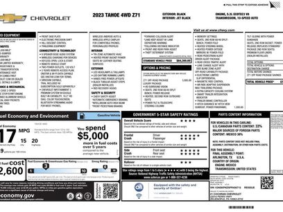 Used 2023 Chevrolet Tahoe Z71 w/ Z71 Off-Road Package