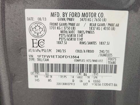 Used 2013 Ford F150 XLT w/ Luxury Equipment Group AWD/4WD image 11