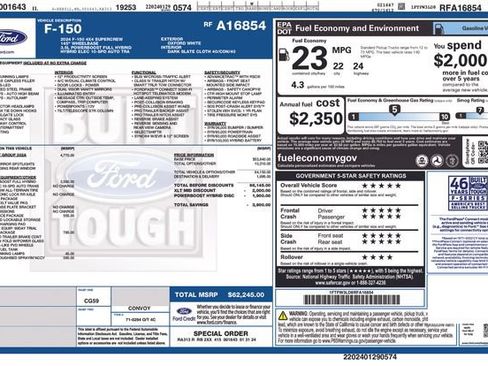 Certified 2024 Ford F150 XLT w/ Equipment Group 302A MID AWD/4WD image 33