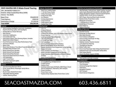 Certified 2025 MAZDA MX-5 Miata Grand Touring image 6