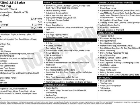 Certified 2025 MAZDA MAZDA3 s image 5