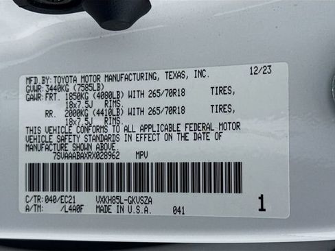 Certified 2024 Toyota Sequoia SR5 w/ SR5 Premium Package AWD/4WD image 35