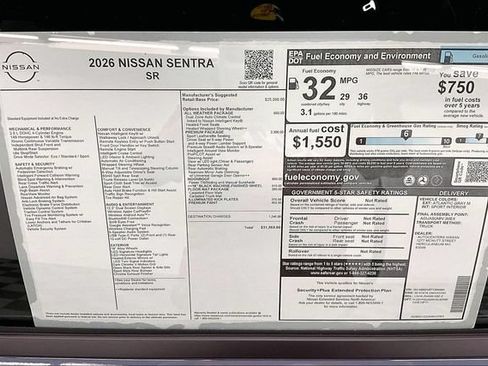 New 2026 Nissan Sentra SR w/ SR Premium Package FWD image 41