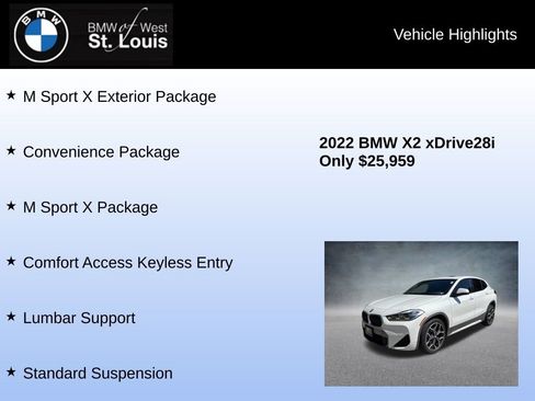 Used 2022 BMW X2 xDrive28i w/ M Sport X Package AWD/4WD image 16