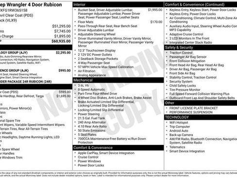 Used 2024 Jeep Wrangler Unlimited Rubicon w/ Technology Group AWD/4WD image 18