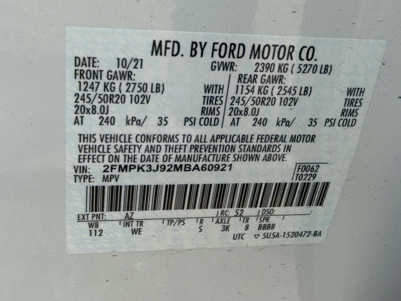 Used 2021 Ford Edge ST-Line FWD image 32