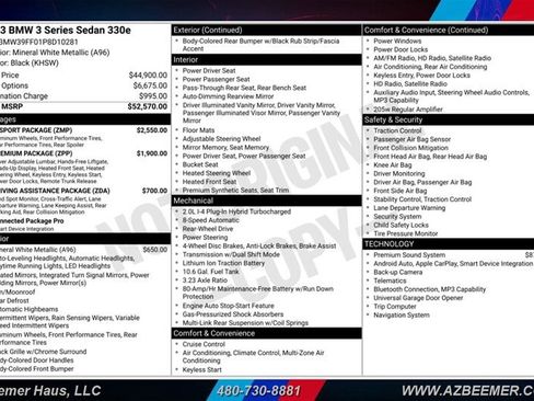 Used 2023 BMW 330e w/ M Sport Package RWD image 3