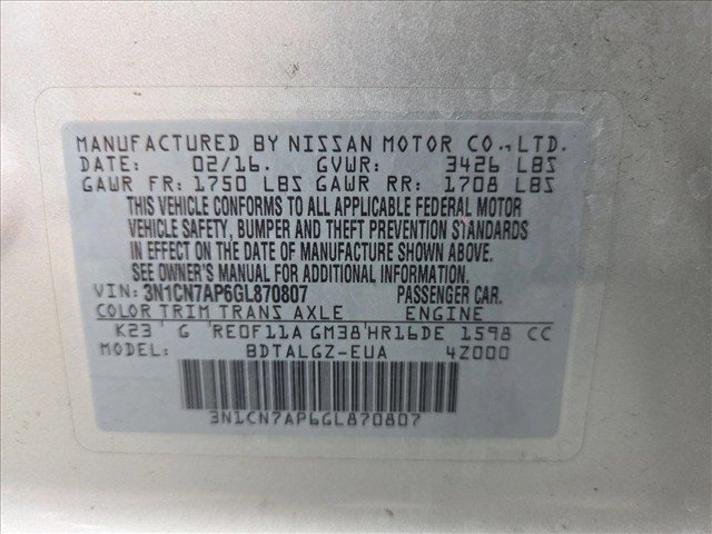 Used 2016 Nissan Versa FWD image 22
