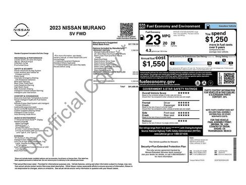 Used 2023 Nissan Murano SV w/ SV Midnight Edition Package FWD image 2
