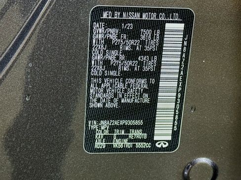 Certified 2023 INFINITI QX80 Premium Select w/ Cargo Package image 44