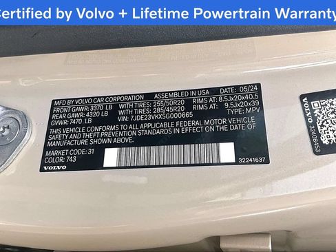 Certified 2025 Volvo EX90 Plus AWD/4WD image 45