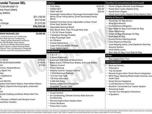 Used 2024 Hyundai Tucson SEL w/ Convenience Package AWD/4WD image 2