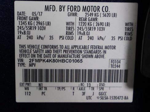 Used 2017 Ford Edge Titanium w/ Equipment Group 301A AWD/4WD image 45