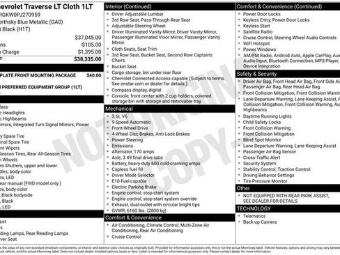 Used 2023 Chevrolet Traverse LT image 35