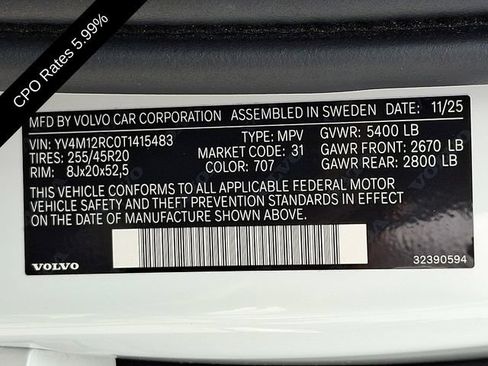 Certified 2026 Volvo XC60 B5 Plus AWD/4WD image 30