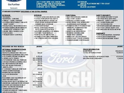 Used 2017 Ford F250 Lariat w/ Lariat Ultimate Package AWD/4WD image 17