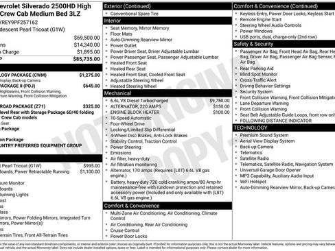 Used 2023 Chevrolet Silverado 2500 High Country w/ Technology Package AWD/4WD image 12