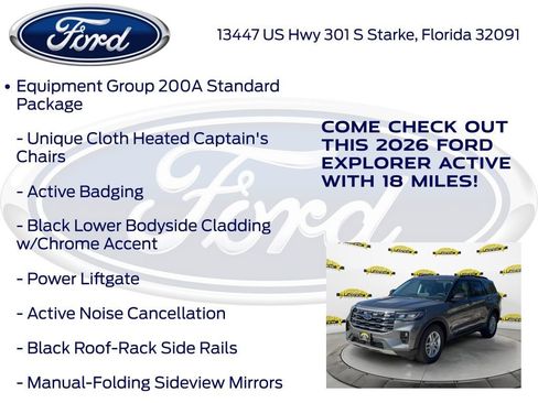 New 2026 Ford Explorer Active w/ Active Comfort Package image 15