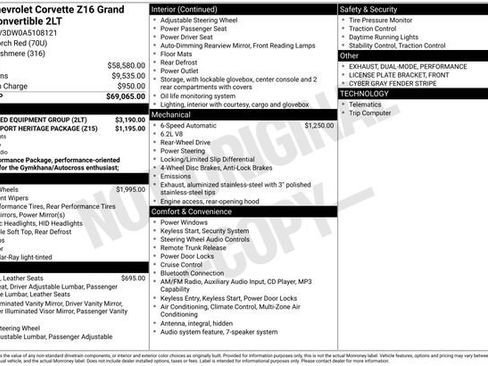 Used 2010 Chevrolet Corvette Grand Sport w/ Preferred Equipment Group image 7