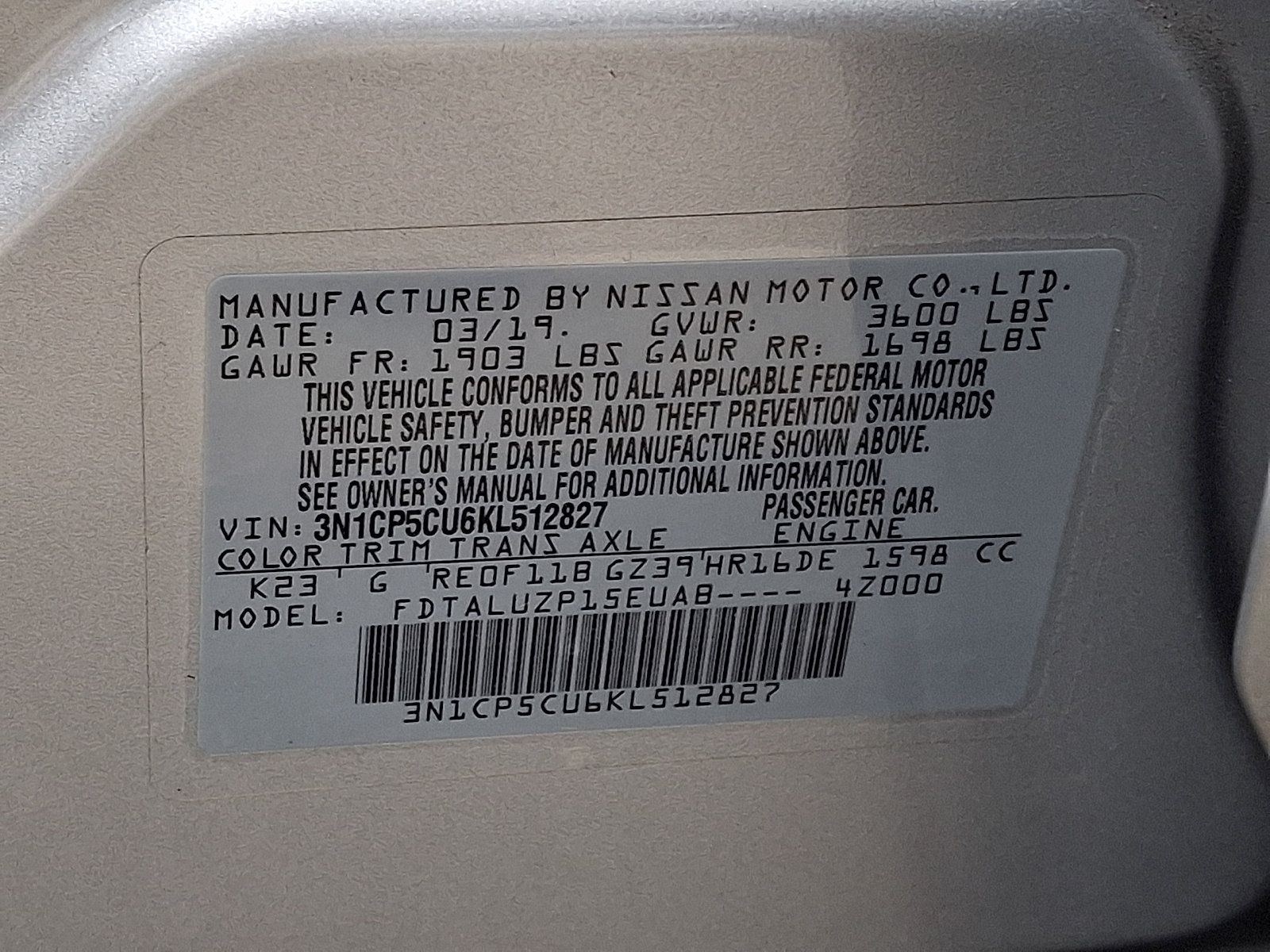 Used 2019 Nissan Kicks SR w/ SR Premium Package FWD image 27
