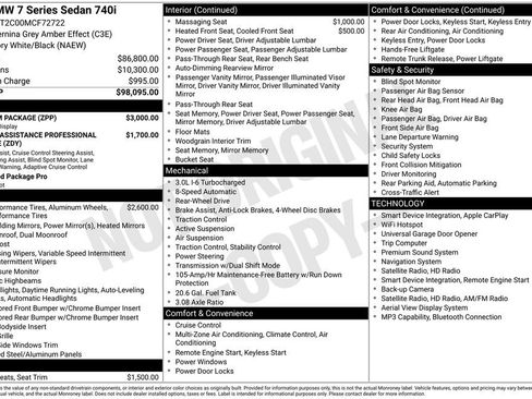 Used 2021 BMW 740i w/ Premium Package RWD image 1