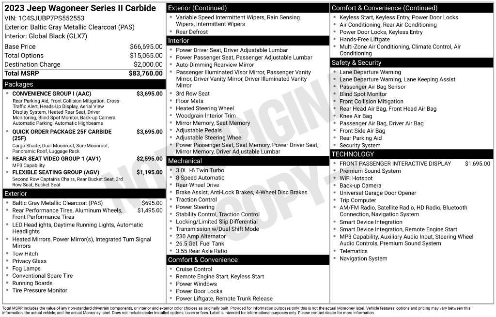 Used 2023 Jeep Wagoneer Series II RWD image 25
