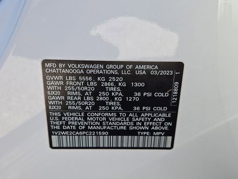 Used 2023 Volkswagen Atlas Cross Sport SE w/ Black Wheel Package FWD image 20