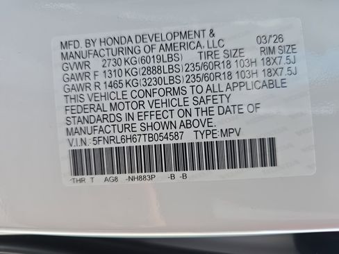 New 2026 Honda Odyssey EX-L image 39