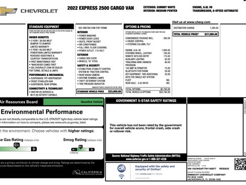 Used 2022 Chevrolet Express 2500 w/ Driver Convenience Package RWD image 4