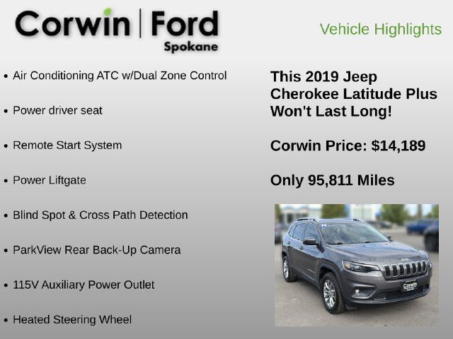 Used 2019 Jeep Cherokee Latitude Plus w/ Comfort/Convenience Group AWD/4WD image 6