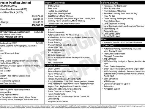 Used 2024 Chrysler Pacifica Limited w/ Uconnect Theater Family Group AWD/4WD image 2