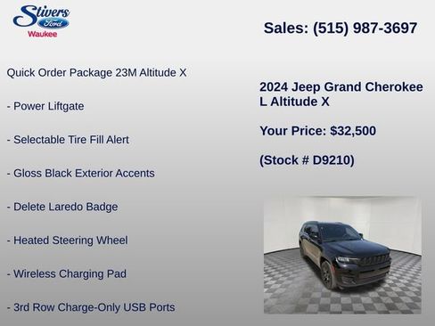 Used 2024 Jeep Grand Cherokee L Altitude AWD/4WD image 16