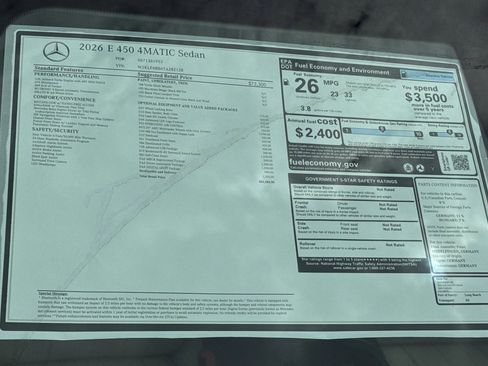 New 2026 Mercedes-Benz E 450 4MATIC Sedan image 29