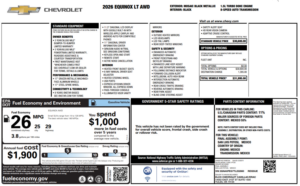 Used 2026 Chevrolet Equinox LT AWD/4WD image 33