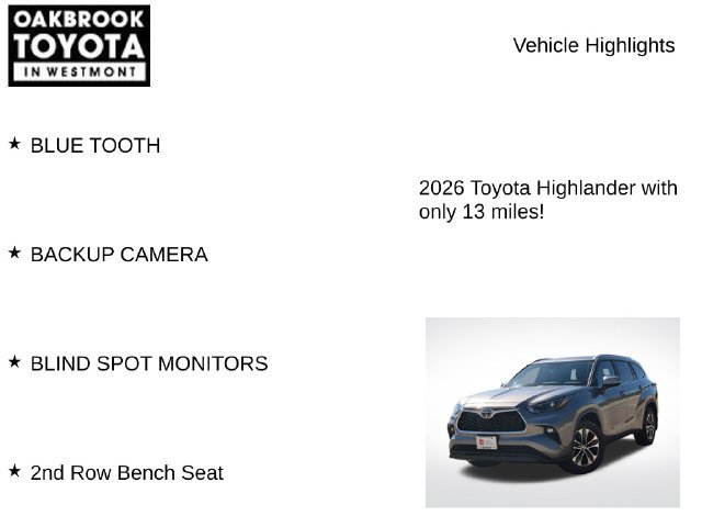 Certified 2026 Toyota Highlander XLE AWD/4WD image 6