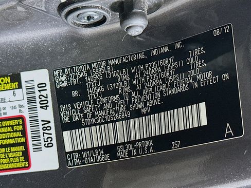 Used 2013 Toyota Sienna XLE FWD image 12