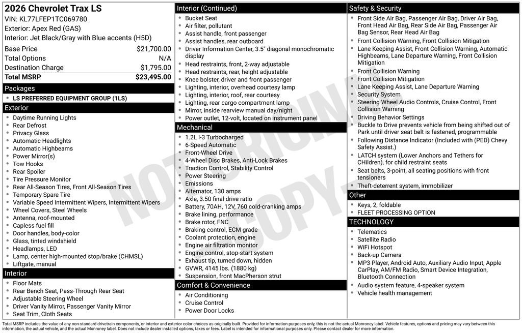 Certified 2026 Chevrolet Trax LS FWD image 6