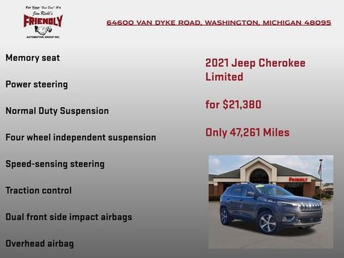 Used 2021 Jeep Cherokee Limited w/ Elite Package image 25