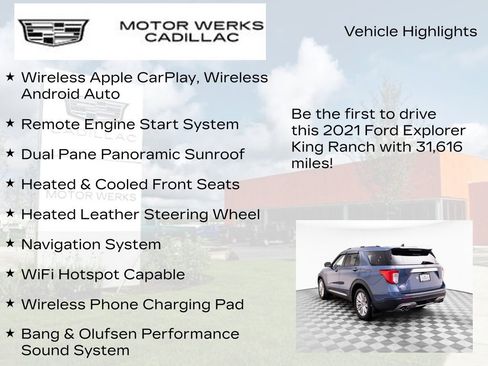 Used 2021 Ford Explorer King Ranch w/ Premium Technology Package image 14
