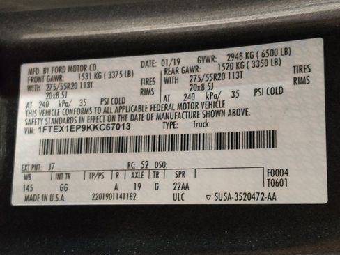 Used 2019 Ford F150 XL w/ Equipment Group 101A Mid AWD/4WD image 33