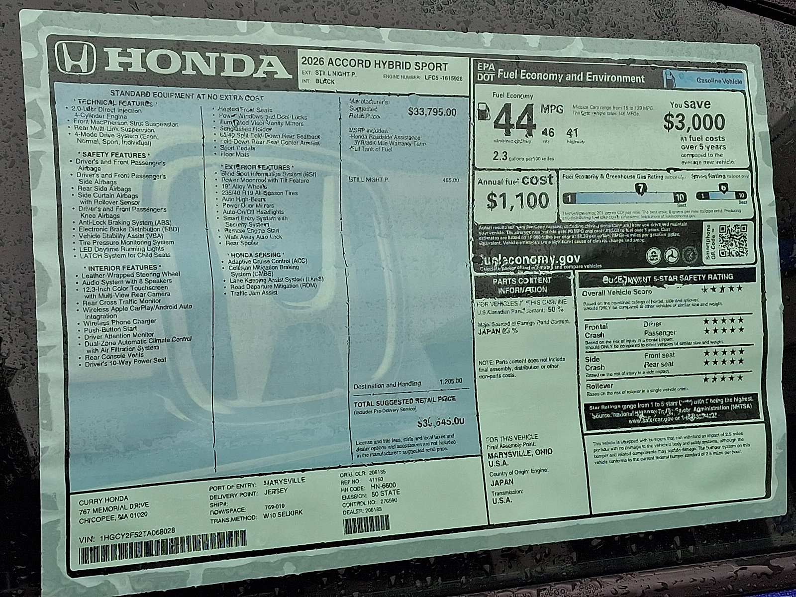 New 2026 Honda Accord Sport image 11